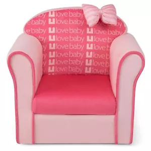 Kids Sofa Children Armrest Upholstered Chair Cute Pattern Armchair-Pink - Picture 1 of 10