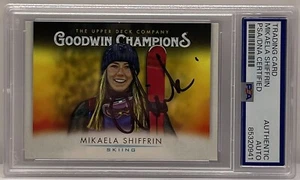 Mikaela Shiffrin Signed 2021 Upper Deck Godwin Champions Card Skiing PSA/DNA - Picture 1 of 2