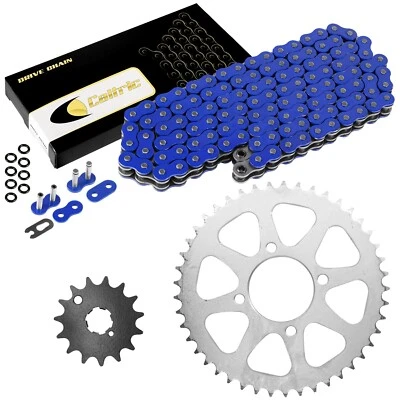 Blue O-Ring Drive Chain & Sprockets Kit for Kawasaki KZ440 Ltd 440 1980-1985 - Image 1 of 4