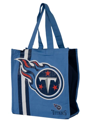 NFL Team Logo Reusable  Tennessee Titans Grocery Tote Shopping Bag Cover