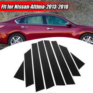 Black Pillar Posts For 2013-2018 Nissan Altima Door Trim Cover Car Accessories - Picture 1 of 12