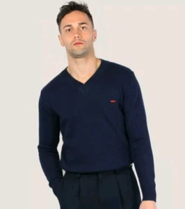 Herren Pullover mit V-Ausschnitt aus Wollmischung - Made in Italy - Bild 1 von 44
