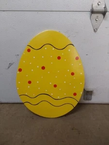 EASTER EGG DECORATION WOOD CUTOUT OUTDOOR LAWN YARD ART SIGN, 33 INCHES TALL - Picture 1 of 1
