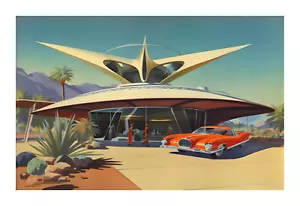 Stampa home art architettura atomica anni '60 pm8 - Foto 1 di 2