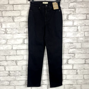 MADEWELL NWT $138 Curvy High-Rise Stovepipe Black Rinse Wash Jean sz 25 NM280 - Bild 1 von 4