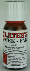 Slaters 0502 - Mek-Pak - Liquid Polystrene Cement 50ml Glass Bottle - T48 Post - Picture 1 of 3