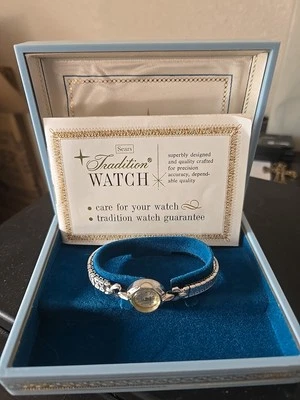  SEARS TRADITION 17 Joyas Hecho en Suiza 10k Rgp Cuerda Automática con Caja y Papeles Foto 1 de 4