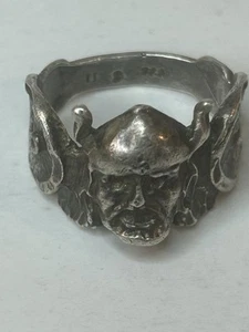 VTG Viking Ring Thor Norse Sterling Silver 925 Men's Ring Size 11 - 9 Grams - Picture 1 of 13