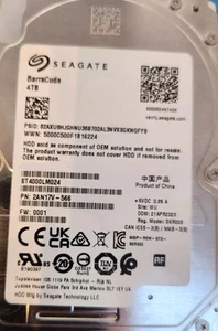 Seagate 4TB 14mm ST4000LM024 2AN17V-566 0001 2.5" HDD - Afbeelding 1 van 1
