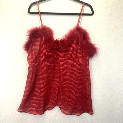 Vestido Top Lencería Gilligan O'Malley Para Mujer 2XL Rojo Transparente Chifón Papá Noel Ayudante Foto 1 de 4