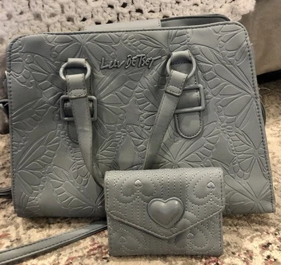 Bolso Bandolera Luv Betsey Johnson Acolchado Cartera con Cartera a Juego  Foto 1 de 4