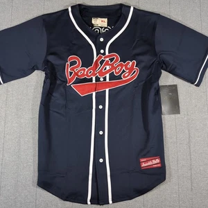 Invisible Bully Bad Boy Notorious BIG Biggie Baseball Jersey Mens Small NWT - Picture 1 of 7