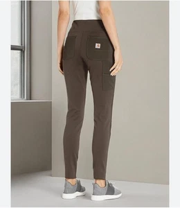 Pantalones utilitarios Carhartt Force ajustados peso medio legging para mujer pequeños verde oliva - Imagen 1 de 23