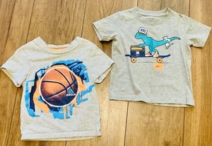 Lot of 2 Boys Size 4/5 Short Sleeve Shirts NIKE & REEBOX GREAT CONDITION - Picture 1 of 2