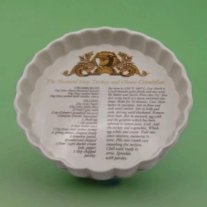 The Mustard Shop 19cm Fluted Flan/Pie Dish with Recipe In Great Condition Unused - Picture 1 of 10