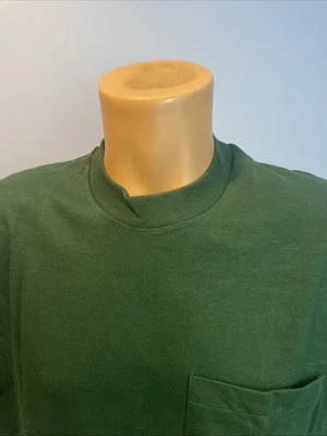 VINTAGE BVD Green Short Sleeve  Cotton Tee T Shirt Size LARGE SINGLE STITCH USA - Image 1 of 4