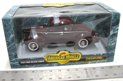 FORD CUPÉ VINTAGE 1/18 ERTL AMERICAN MUSCLE 1940 JUGUETE FUNDIDO A PRESIÓN EN CAJA ¡BONITO!! Foto 1 de 2