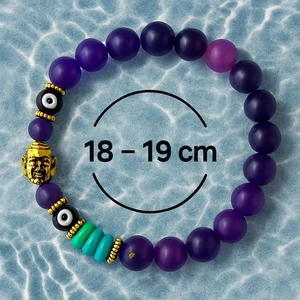 Bracelet Équilibre & Protection - Améthyste teintée 10 mm - Foto 1 di 2