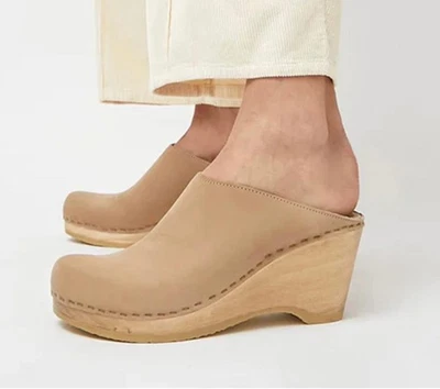 New School Clog on Wedge in Bone, Sz 40 - Image 1 of 4