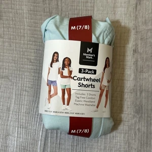 NEW Member's Mark Girls Tagless Full-Elastic Waistband 3 Pack Cartwheel Sz M 7/8 - Picture 1 of 16