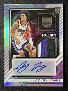 2023-24 Panini Recon Colby Jones RPA RC Rookie Patch Auto /99 Sacramento Kings - Picture 1 of 4