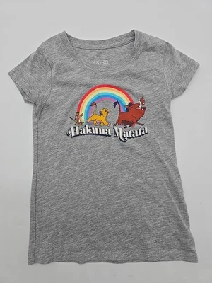 Lion King Disney T-Shirt Youth Girls Size 6 Gray Hakuma Matata..#35327 - Image 1 of 4