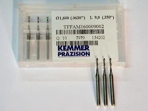 2- Schneider VHM Fräser D 1,6 mm 3 Stück NEU Kemmer Präzision CNC Fräsmaschine - Bild 1 von 2