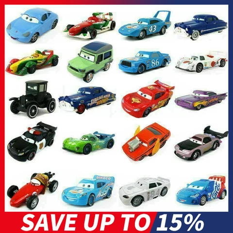 Disney Pixar Cars Lot Lightning McQueen 1:55 Diecast Model Car Toys Boy Loose Cover
