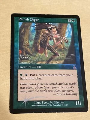 MTG Elvish Piper - Foil, Heavy Play, English Urza's Destiny L573* - Image 1 of 2