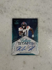 2021 Leaf Ultimate Draft Khalil Herbert Future Stars Rookie Auto #/30 SSP - Picture 1 of 2