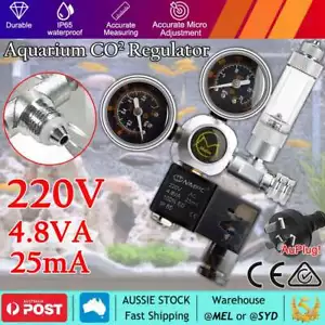 220V Aquarium CO2 Regulator Bubble Counter Solenoid Valve Check Magnetic Valve - Picture 1 of 12