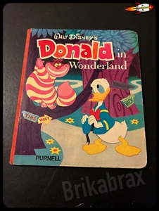 Walt Disney's Donald in Wonderland (Board Book 1976) A Purnell Book - Imagen 1 de 7
