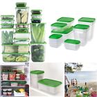 IKEA PRUTA Food Container With Lids Transparent Green Microwave-safe Set Of 17