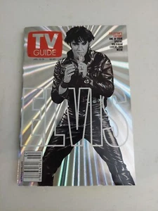 Collectible 2001 Elvis Presley TV Guide With Metallic Cover King Of Rock N Roll - Picture 1 of 3