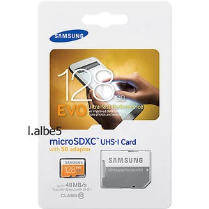 Karta pamięci Samsung EVO 128GB 128G Micro SD SDXC 48MB/s UHS-I Class 10 z adapterem - Zdjęcie 1 z 1