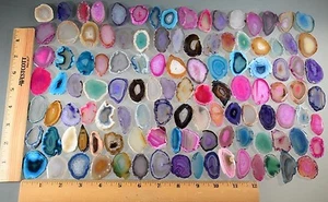 Achat Geode Platte Menge 10 Quarz poliert beidseitig Achat Geode Scheiben Menge #13 - Bild 1 von 7