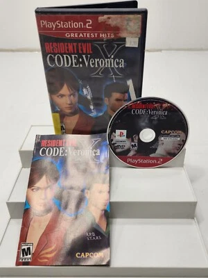 Resident Evil Code: Veronica X (Sony PlayStation 2, 2002) With Manual Capcom - Image 1 of 4