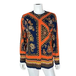 Lady Fairfield Vintage 60s / 70s Mod Nylon Long Sleeve Top - Picture 1 of 10