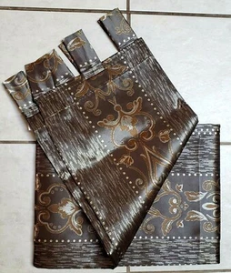 Tap top Curtains Drapery High Ceiling 2 panel together 104" X 96"   - Picture 1 of 32