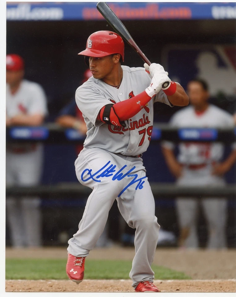 Foto 8x10 firmada autografiada de los Cardenales de San Luis de Kolten Wong Foto 1 de 1