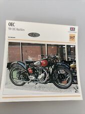 OEC 500 OEC-Matchless 1937 carte moto de collection Atlas UK