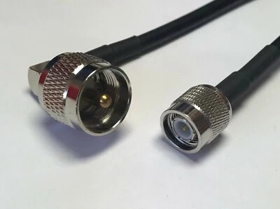UHF Male Angle PL-259 239 to TNC Male RG58 Coax Pick Length USA Fast Ship - Image 1 of 3