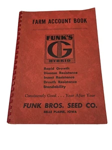 Funk Bros Seed CO Farm Account Buch Funk's Hybrid Werbung Belle Plaine IA - Bild 1 von 6