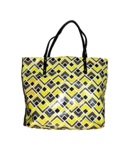 Kate Spade New York Tote Shoulder Bag Black Yellow Geometric Print-READ DESC - Picture 1 of 15