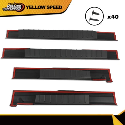 4Pcs Rocker Panel Protector Guard Covers Fit For 09-14 Ford F150 Crew Cab Pickup - Image 1 of 4