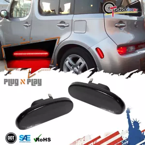 GTINTHEBOX Rear Fender Side Marker LED Lights Black Lens For 09-2014 NISSAN CUBE - Foto 1 di 11
