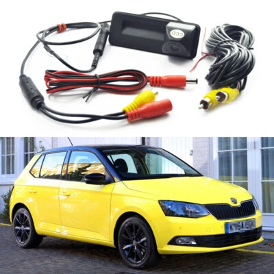 Car Trunk Handle + CCD Rear View Camera Backup Parking for 2011-2018 Skoda Fabia - Image 1 of 4