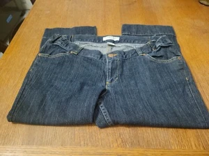 Liz Lange Maternity Dark Wash Jean Capris Size 4 - Picture 1 of 6