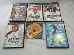6 juegos usados de fútbol béisbol lucha libre de béisbol de Playstation 2 baile de borde fresco - Imagen 1 de 2