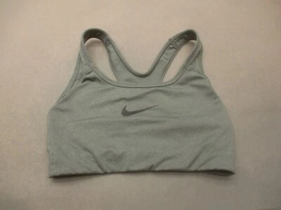 Sutiã esportivo Nike Dri-Fit tamanho XS menina cinza sem forro sem fio 2D - Imagem 1 de 4